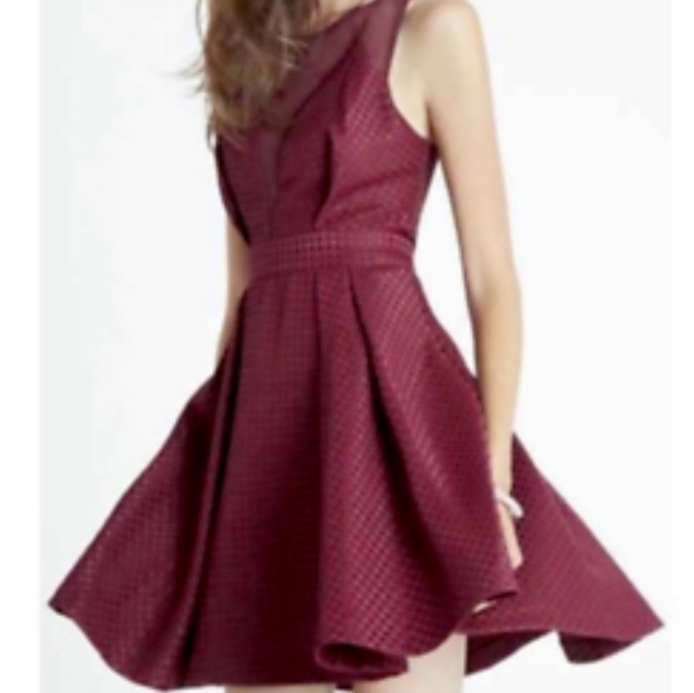 Bcbgeneration deep burgundy skater mesh size 6